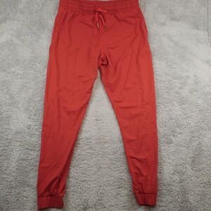 Zyia Active Red Athletic Joggers Size Large Zipper Ankle Drawstring